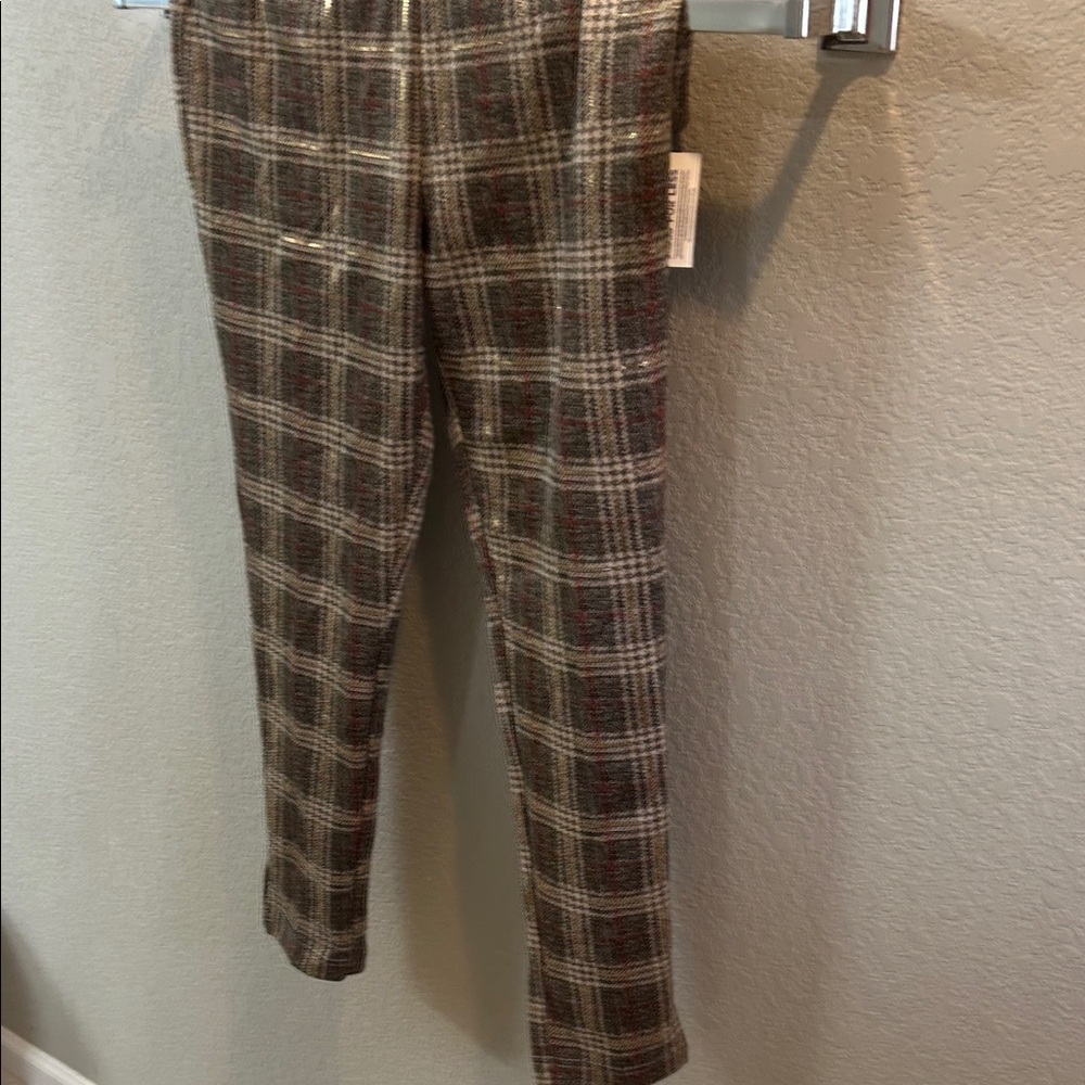 Women's Plaid Pants - Brown and Gray
